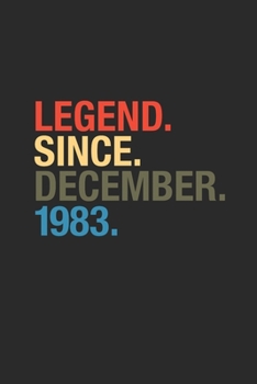 Legend Since December 1983: Small Lined Notebook – 36 years old Birthday Gift or 36th Anniversary Gift Idea
