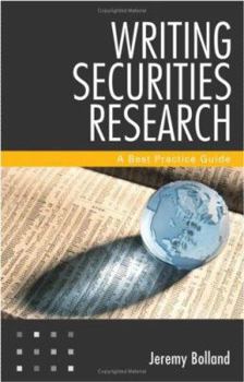 Hardcover Writing Securities Research: A Best Practice Guide Book