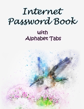 Paperback Internet Password Book With Alphabet Tabs: Large print password book with tabs Organizer Size 8.5x11 Book