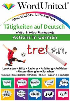 Actions in German: Write & Wipe Flashcards (English, French, German and Spanish Edition)