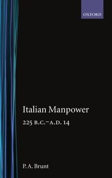 Hardcover Italian Manpower 225 B.C.-A.D. 14 Book