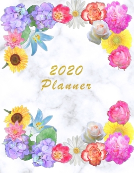 Paperback 2020 Planner: Daily Weekly and Monthly Planner - January 2020 to December 2020 - Organizer & Diary - To do list - Notes - Month's Fo Book