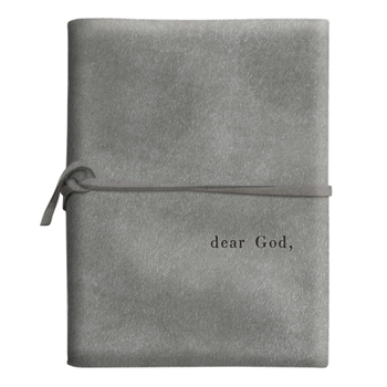 Leather Bound Santa Barbara Design Studio Grey Suede Unlined Journal Face-to-Face Designs Stationary Collection, 9" x 7", Dear God Book