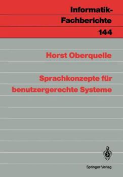 Paperback Sprachkonzepte Für Benutzergerechte Systeme [German] Book