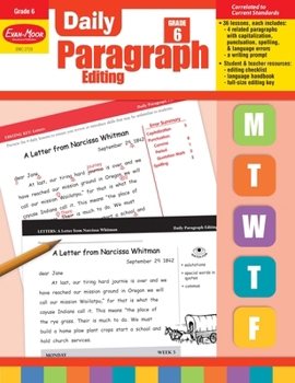 Paperback Daily Paragraph Editing, Grade 6 Teacher Edition Book
