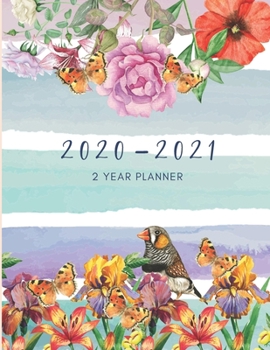 2020-2021 2 Year Planner Floral Stripes Monthly Calendar Goals Agenda Schedule Organizer: 24 Months Calendar; Appointment Diary Journal With Address ... Notes, Julian Dates & Inspirational Quotes