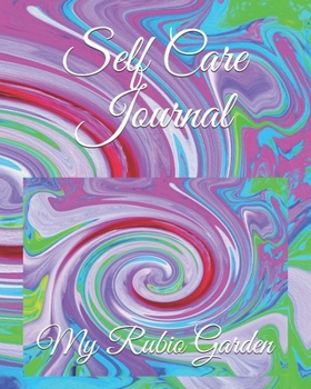 Paperback Self Care Journal: Groovy Abstract Red Swirl on Purple and Pink Book