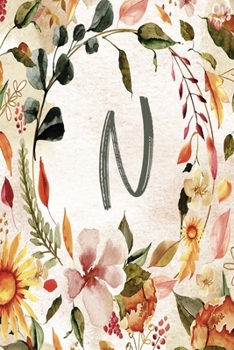 Paperback N: Orange Brown Floral 2020 Weekly Planner 6"x9" Book