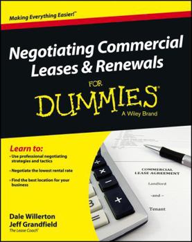 Paperback Negotiating Commercial Leases & Renewals For Dummies Book