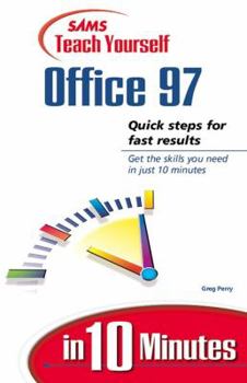 Paperback Sams Teach Yourself Office 97 in 10 Minutes Book