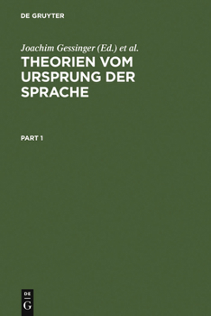 Hardcover Theorien vom Ursprung der Sprache [German] Book