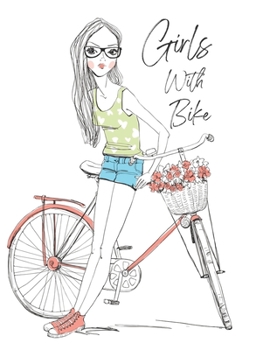 Paperback Girls With Bike: Coloring Book For Girls Book