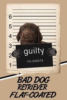 Paperback Bad Dog Retriever Flat-Coated: Isometric Dot Drawing Paper Notebook Featuring 120 Pages 6x9 Book