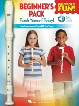 Paperback Recorder Fun! Beginner's Pack with Flute: Teach Yourself Today - Easy Lessons with Over 40 Fun Songs! Book