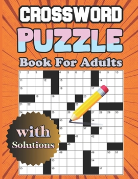 Paperback crossword puzzle book for adults with solutions Book