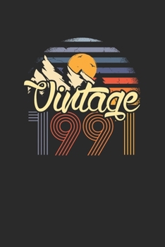 Paperback Vintage 1991: Graph Paper Notebook (6" x 9" - 120 pages) Birthday Themed Notebook for Daily Journal, Diary, and Gift Book