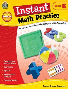Paperback Instant Math Practice Grade K Book