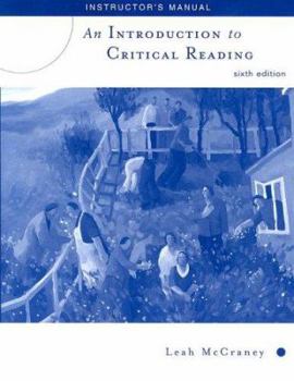 Paperback An Introduction to Critical Reading: Instructor's Manual Book