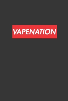 Paperback VAPENATION Notebook: Lined Journal, 120 Pages, 6 x 9, Affordable Gift Red Box Logo Style Journal Matte Finish Book