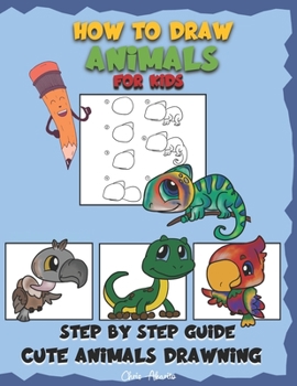 Paperback How to draw animals for kids: cute animals drawning step by step guide Book