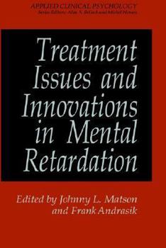 Hardcover Treatment Issues and Innovations in Mental Retardation Book