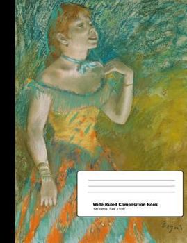 Paperback Edgar Degas the Singer Wide Ruled Composition Book