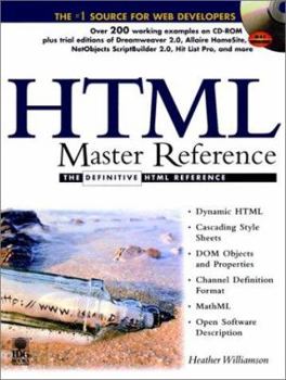Hardcover HTML Master Reference [With CDROM] Book