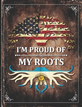 Im Proud of My Roots: Vintage Argentina and American Flag Personalized Gift for Coworker Friend  2020 Calendar Daily Weekly Monthly Planner Organizer