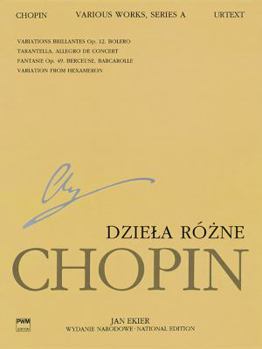 Paperback Various Works for Piano, Series a: Chopin National Edition 12a, Volume XII Book