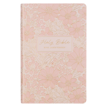 Leather Bound KJV Bible Deluxe Gift Faux Leather, Pink Book