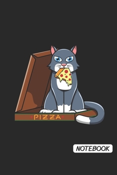 Notebook: DIN A5 Katze Pizza Notizheft gepunktet | 120 Seiten gepunktetes Katze Pizza Notizbuch für Notizen in Schule, Universität, Arbeit oder zuhause. | Eine tolles Geschenk für Ihre Liebsten.