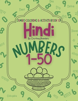 Paperback Hindi Numbers Jumbo Coloring & Activity Book: 1-50 Book