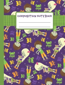 Composition Notebook: Teen Zombie | 110 Wide-Ruled Pages | Standard Composition Book Size | Fun Halloween Notebook