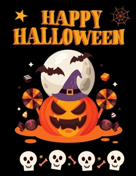 Happy Halloween: coloring book for kids ages 3-9