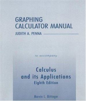 Paperback Graphing Calculator Manual to Accompany Calculus and Its Applications Book