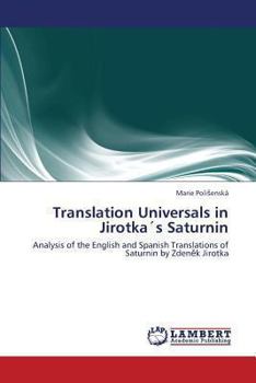 Paperback Translation Universals in Jirotkas Saturnin Book