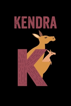Paperback Kendra: Animals Coloring Book for Kids, Weekly Planner, and Lined Journal Animal Coloring Pages. Personalized Custom Name Init Book