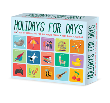 Product Bundle Holidays for Days 2024 6.2 X 5.4 Box Calendar Book
