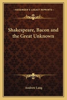Paperback Shakespeare, Bacon and the Great Unknown Book