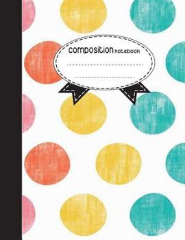 Composition Notebook, 8.5 x 11, 110 pages: Colorful Circle :