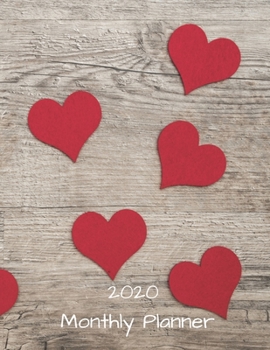 2020 Monthly Planner Red Heart Design 8 1/2" x 11"