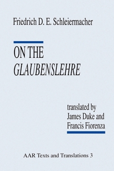 Paperback On the Glaubenslehre: Two Letters to Dr. Lücke Book