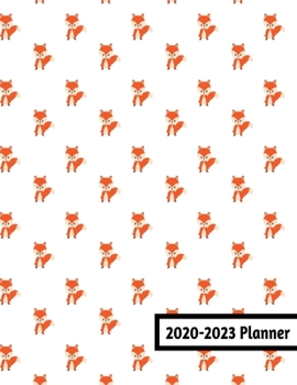 2020-2023 Planner: Cute Fox Four Year Monthly Planner - 48 Month Calendar Scheduler Diary for 4 Years With Notes - Foxes Pattern (8.5"x11")