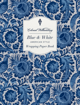 Paperback Colonial Williamsburg Blue and White Wrapping Paper Book