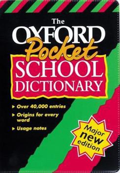 Hardcover The Oxford Pocket School Dictionary Book