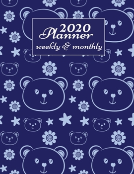 Paperback 2020 Planner Weekly And Monthly: 2020 Daily Weekly And Monthly Planner Calendar January 2020 To December 2020 - 8.5" x 11" Sized - Cute Panda Cartoon Book