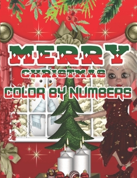 Merry Christmas Color By Numbers: a beautiful colouring book with Christmas designs on a black background, for gloriously vivid colours