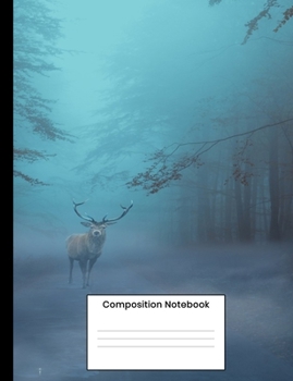 Paperback Composition Notebook: Cool Deer College Ruled Journal Notebook Writing Gift For Men Women Teens Book