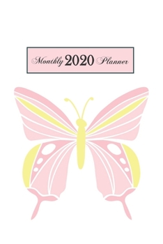 2020 Monthly Planner: Light Pink Butterfly 6 x 9 inch 120 Pages Year Months Weeks Calendar, Schedule, and Organizer plus Graph Paper (January 2020 - December 2020)