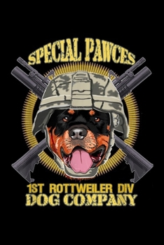 Paperback Special Pawces 1st rottweiler div dog company: Rottweiler Dog Lover Special Pawces Gift Journal/Notebook Blank Lined Ruled 6x9 100 Pages Book